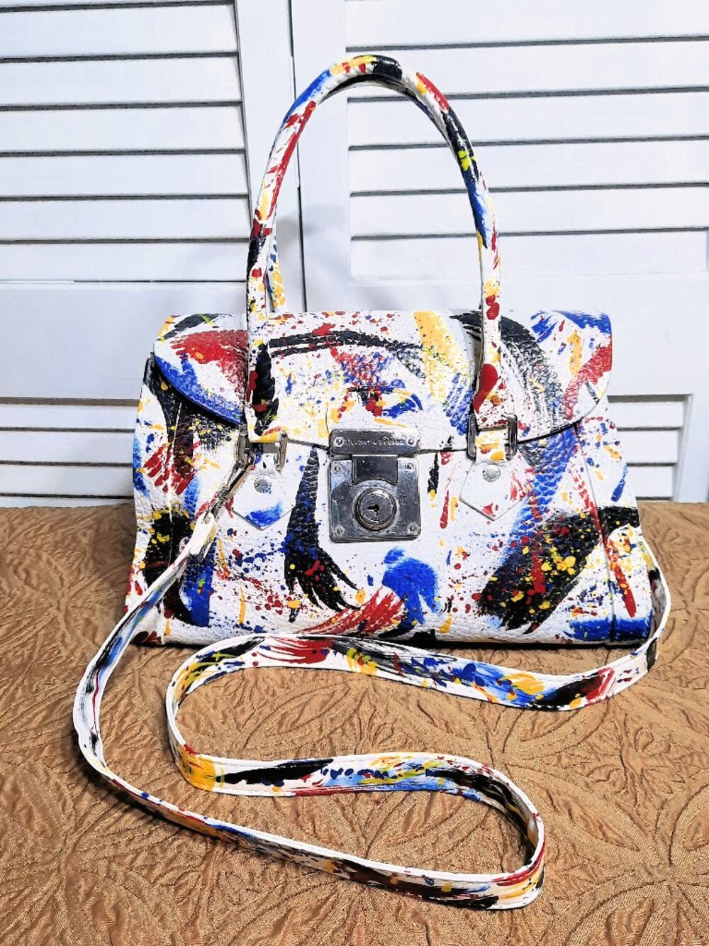 Dooney & Bourke Dipinta Inspired Lock Key Flap Bag Dooney & Bourke Custom Bag